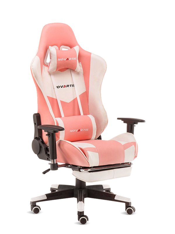 Venda por atacado de alta qualidade PU PVC Modern Racing Pink Gear Cadeira de jogos 