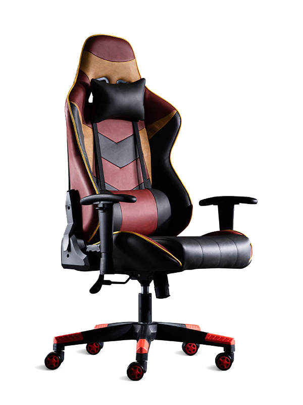 Cadeira retrô de couro PU para jogos, cadeira de corrida para cadeira de computador de escritório gamer 