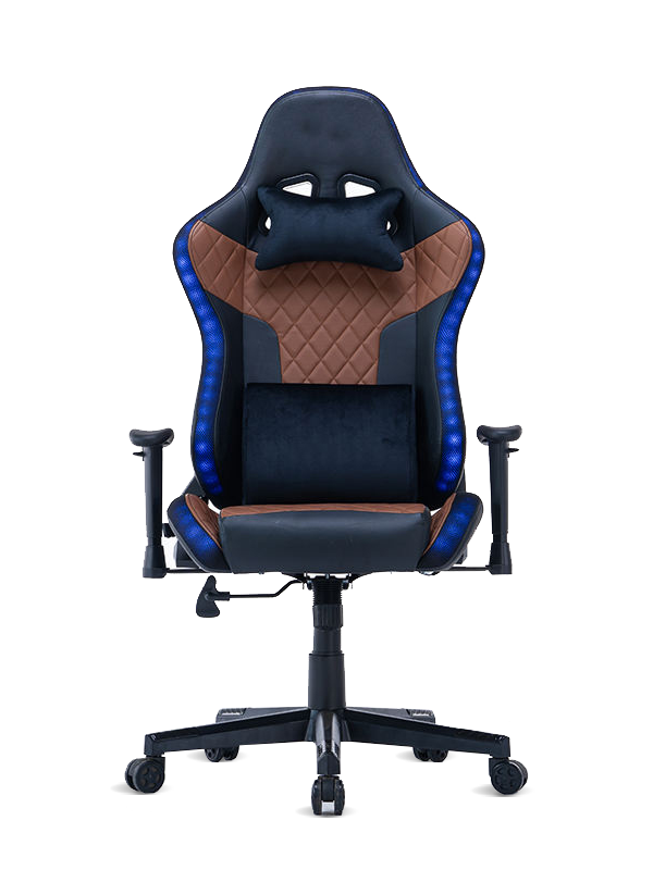 Cadeira de jogos personalizada com apoio de braço ajustável de boa qualidade com luz led rgb 