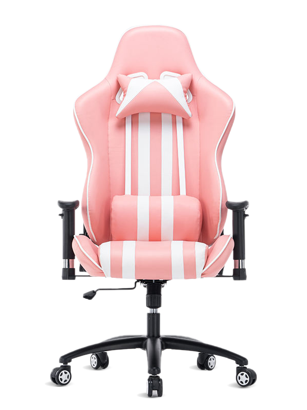 Bom design confortável rosa bonito 180 reclinar cadeira de jogo giratória cadeira de corrida 