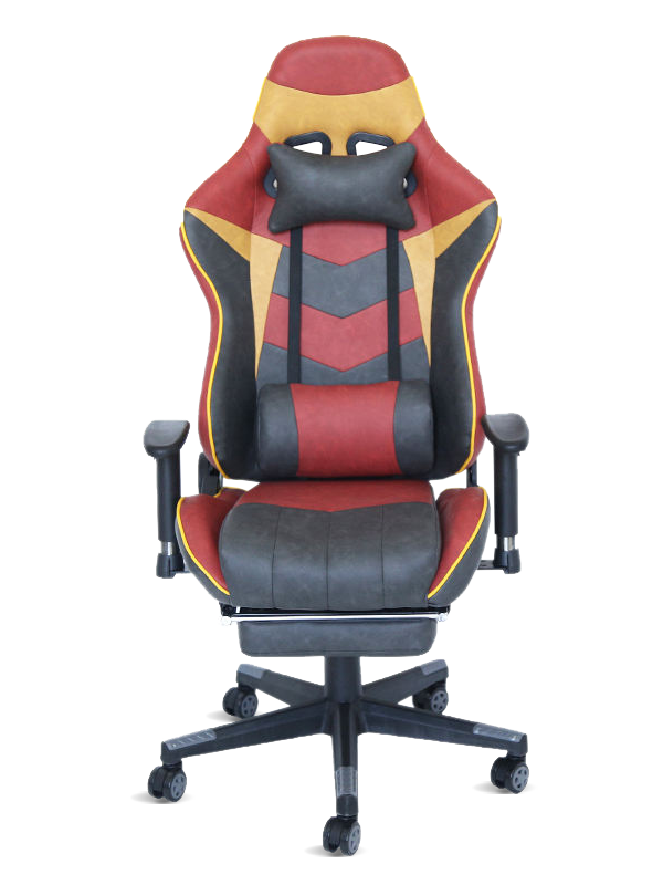Cadeira ergonômica para jogos de couro vintage para pc gamer de alta qualidade com apoio para os pés 