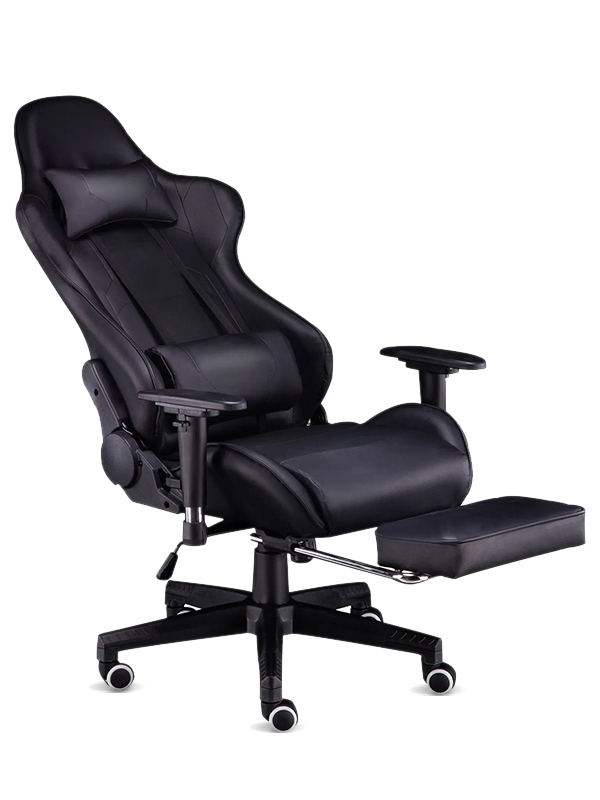 Venda quente de boa qualidade PU PVC Racing Massagem cadeira de jogos preta e vermelha 